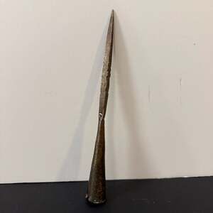 Antique Spanish Colonial Hand Forged Iron Lance Spear Point Pointed Socket Head